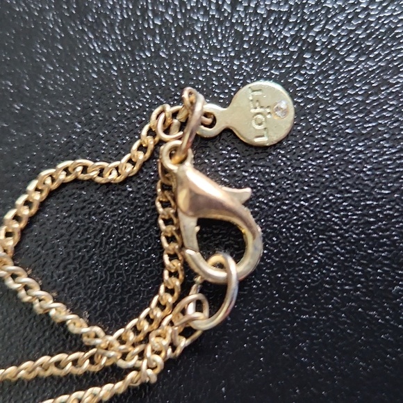 LOFT necklace double strand gold and opal blue green - Picture 9 of 9